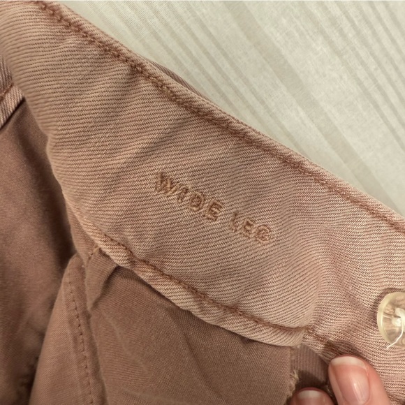 AEO🦅 Blush Pink Wide Leg Cotton Culottes Trousers - Picture 7 of 8